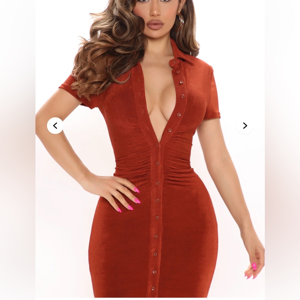 🚨3 for $25 Fashion Nova Terracotta Bodycon Dress